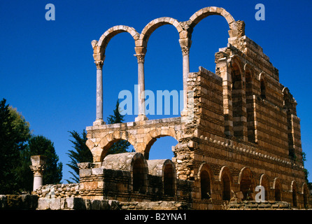 Anjar Lebanon Umayyad Palace Ruins UNESCO World Heritage Site Stock Photo