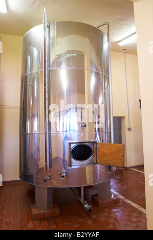 Greek Fermentation Fermentation tanks. Amyntaion wine cooperative, Amyndeon, Macedonia ...