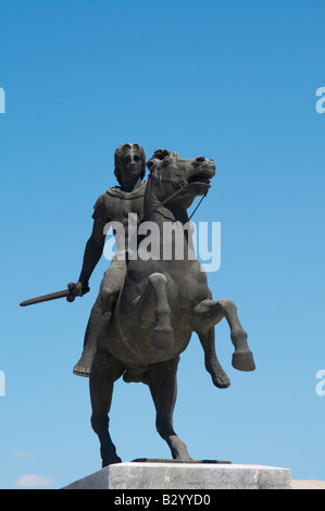 Statue of Alexander the Great. Thessaloniki, Macedonia, Greece Stock Photo