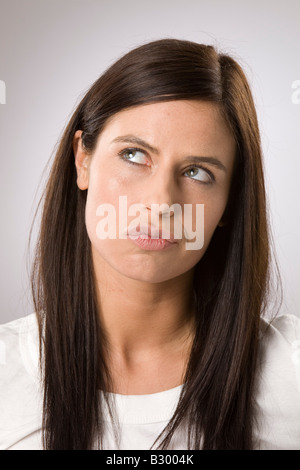 Woman Thinking Stock Photo