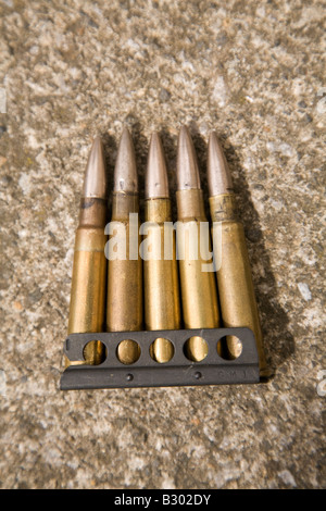 A Clip Of Five Bullets. This Is Ammunition From The Great War (first 