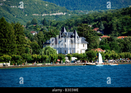 the lake of Annecy in the Alps France Stock Photo