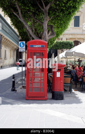 Telephone Kiosk and Post box Stock Photo