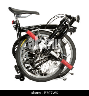 Brompton folding bicycle Stock Photo