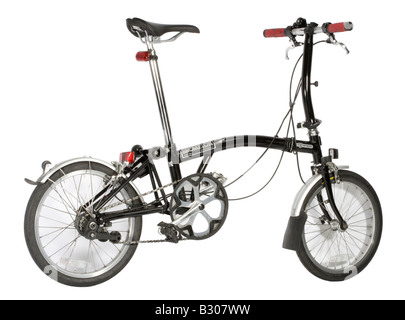 Brompton folding bicycle Stock Photo