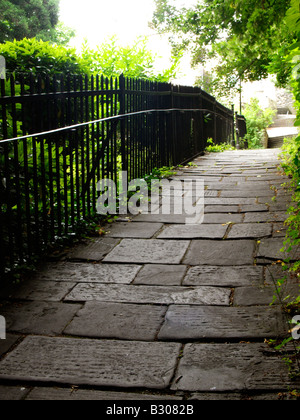 Flagstone pathway Stock Photo