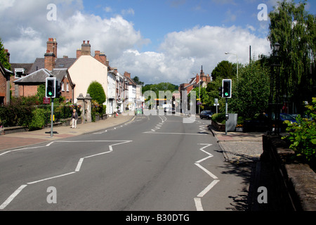 View down high street of Newport, Shropshire, England, UK Stock Photo