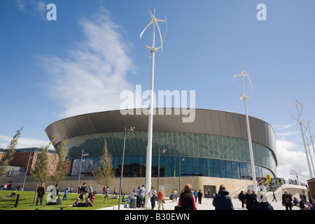 Kings Parade, Liverpool, Merseyside, England, UK, Britain. Modern Echo Arena and Convention centre building on the riverside Stock Photo