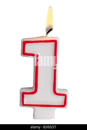 A red number 8 birthday candle Stock Photo - Alamy