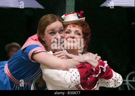 Singer/Actress Lisa O'Hare and Millicent Martin performing the musical Gigi at the Open Air Theatre in Regent's Park London Stock Photo