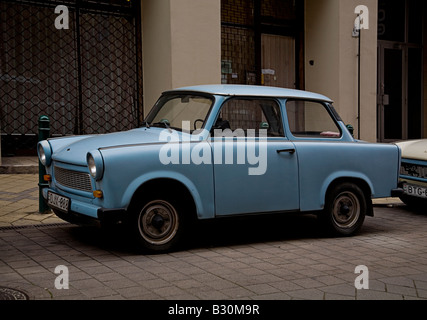 Trabant Car parked on a street in Budapest Hungary Stock Photo