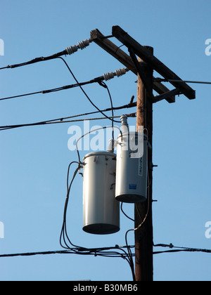 Electrical transformers Stock Photo
