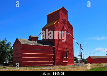 A red grain elevator Stock Photo