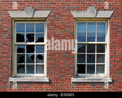 Old broken windows Stock Photo