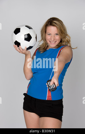 Symbol picture female football fans Stock Photo