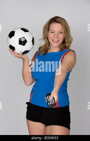 Symbol picture female football fans Stock Photo