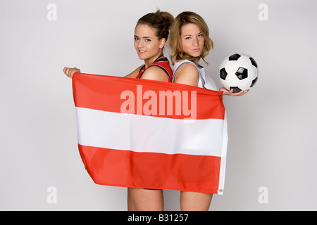 Symbol picture female football fans Stock Photo