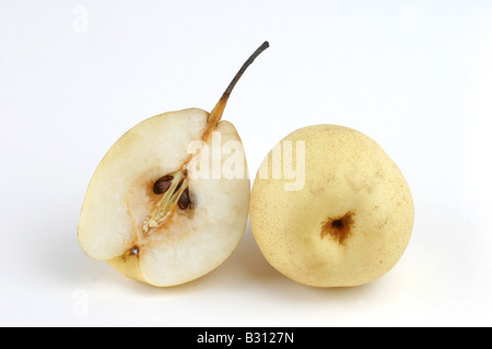 Pyrus pyrifolia, Shinseiki Asian pear, Asian pear Stock Photo
