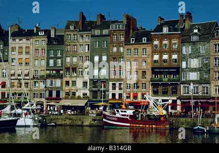 The harbor at Honfleur, France Stock Photo