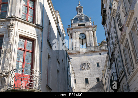 Clock tower at La Rochelle in France Stock Photo