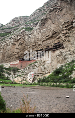 The hanging monastery located in the Jinlong Canyon, Shanxi Province, China. Stock Photo