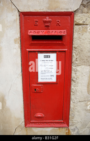 Red British Post Box, Mdina, Malta Stock Photo