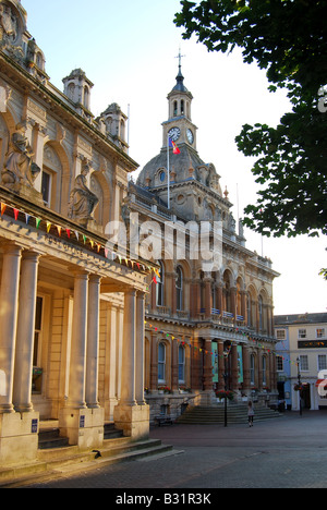 The Town Hall at sunrise, The Cornhill, Ipswich, Suffolk, England, United Kingdom Stock Photo