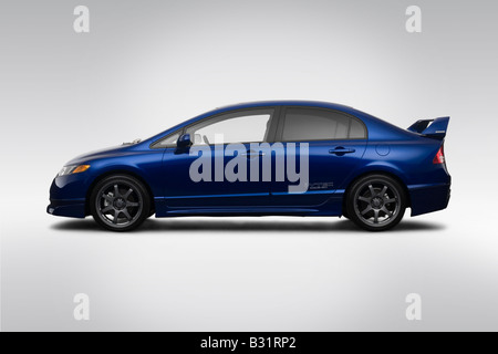 2008 Honda Civic SI Mugen in Blue - Drivers Side Profile Stock Photo