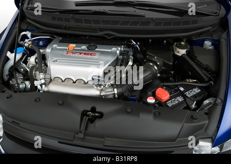 2008 Honda Civic SI Mugen in Blue - Engine Stock Photo