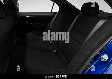 2008 Honda Civic SI Mugen in Blue - Rear seats Stock Photo