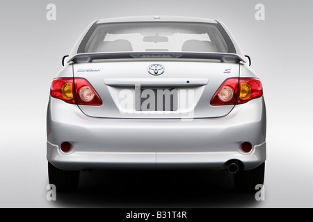 2009 Toyota Corolla S in Silver - Low/Wide Rear Stock Photo