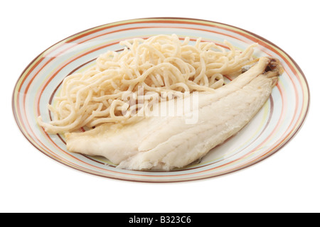 Sea Bass and Noodles Stock Photo