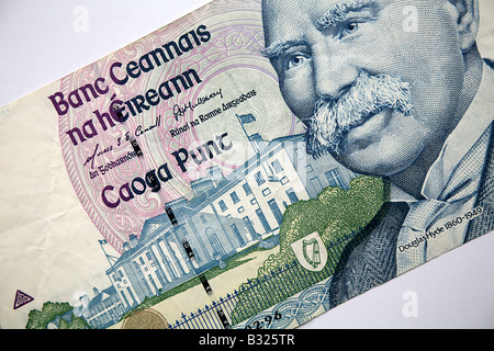Douglas Hyde on the Irish 50 Pound Note Stock Photo