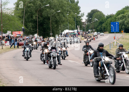 biker gang hellsangel hells angels harley davidson Stock Photo