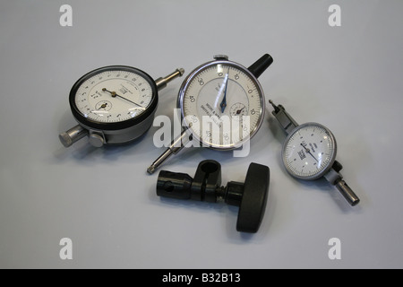 Dial Test Indicator used in a engineering workshop Stock Photo