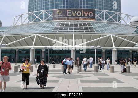 Siggraph 2008 held at the Los Angeles Convention center in downtown Los Angeles, California, themed 'Evolve' Stock Photo