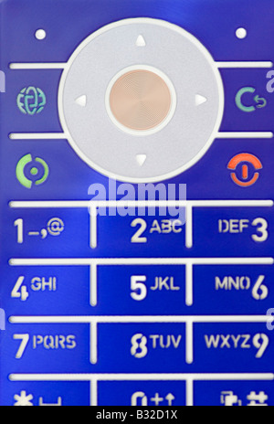 Cell phone keypad in blue light. Short depth of field Stock Photo - Alamy