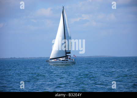 Sailing in Charlotte Harbor Punta Gorda Florida Stock Photo