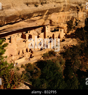 CLIFF PALACE, THE LARGEST ANASAZI CLIFF DWELLING IN MESA VERDE NATIONAL PARK, NEW MEXICO, USA Stock Photo
