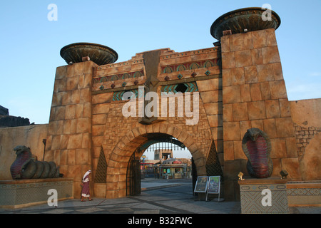 entrance to Fisherman's Wharf Macau at sunset  April 2008 Stock Photo