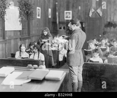 RECITING HER LESSONS Stock Photo