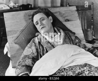 SICK IN BED Stock Photo