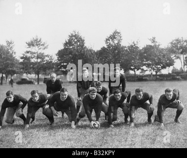 Football team in field Stock Photo