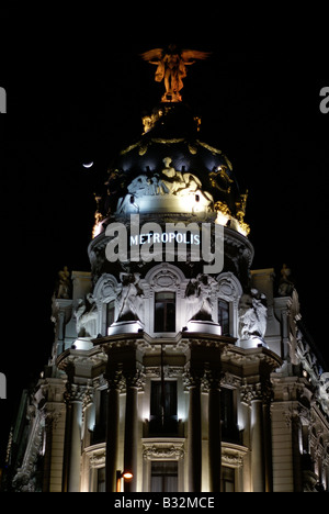 Metropolis building, in Madrid, Spain Stock Photo