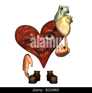 injured heart as symbol for heart attack