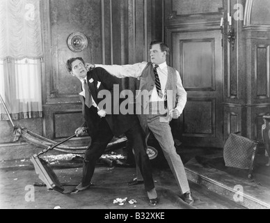 Two men fighting and arguing with each other Stock Photo