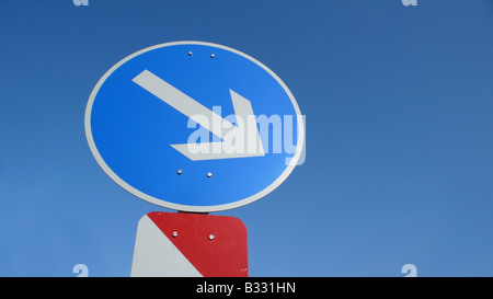 traffic sign: keep right Stock Photo