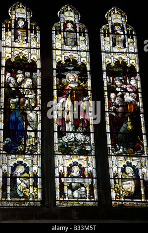 Stained glass window in Holy Trinity Church in Kingston upon Hull Stock Photo