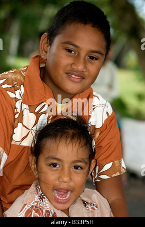 church goers at avarua cook islands christian church rarotonga cook islands Stock Photo