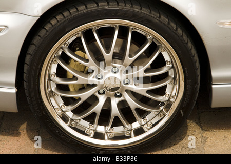 Alloy sports car wheel Stock Photo